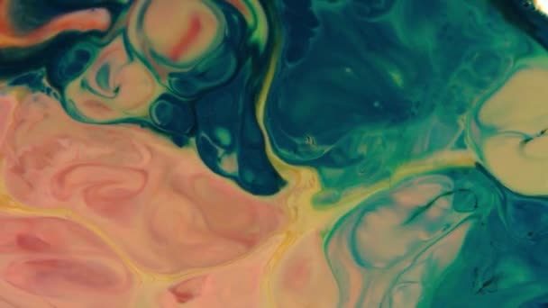 Coloré Abstrait Liquide Psychédélique Lumière Fluide Montrent Modèles Peinture Encre — Video