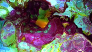 Renkli soyut psikedelik sıvı sıvı ışık gösterisi, su ve yağda mürekkep boya desenleri. Su yüzeyi akış arkaplanı, sıvı metaller kimyasal yağ materyalleri, parlak ipek saten doku arka plan.