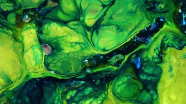 Renkli soyut psikedelik sıvı sıvı ışık gösterisi, su ve yağda mürekkep boya desenleri. Su yüzeyi akış arkaplanı, sıvı metaller kimyasal yağ materyalleri, parlak ipek saten doku arka plan.