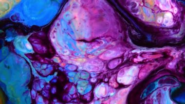 Renkli soyut psikedelik sıvı sıvı ışık gösterisi, su ve yağda mürekkep boya desenleri. Su yüzeyi akış arkaplanı, sıvı metaller kimyasal yağ materyalleri, parlak ipek saten doku arka plan.