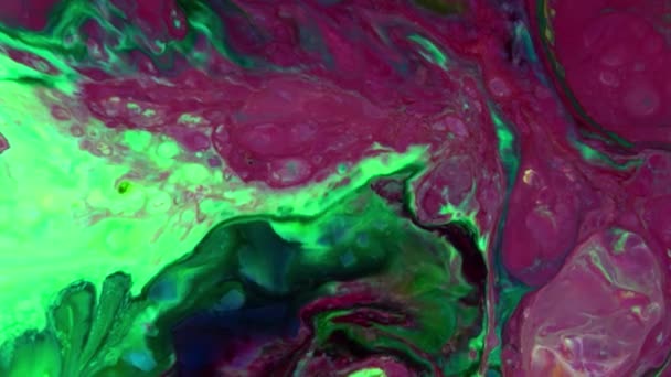 Kolorowe Abstrakcyjne Psychodeliczny Płyn Światła Pokazują Wzory Farb Atramentowych Wodzie — Wideo stockowe