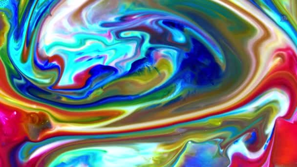 Colorido Abstrato Psicadélico Líquido Líquido Luz Show Padrões Tinta Água — Vídeo de Stock