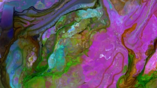 Colorido Espectáculo Luz Líquido Psicodélico Abstracto Líquido Patrones Pintura Tinta — Vídeos de Stock