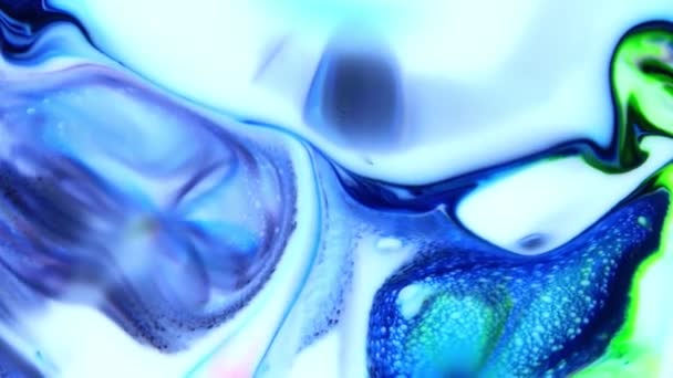 Coloré Abstrait Liquide Psychédélique Lumière Fluide Montrent Modèles Peinture Encre — Video