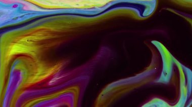 Sudaki akrilik boyanın soyut arkaplanı, animasyon