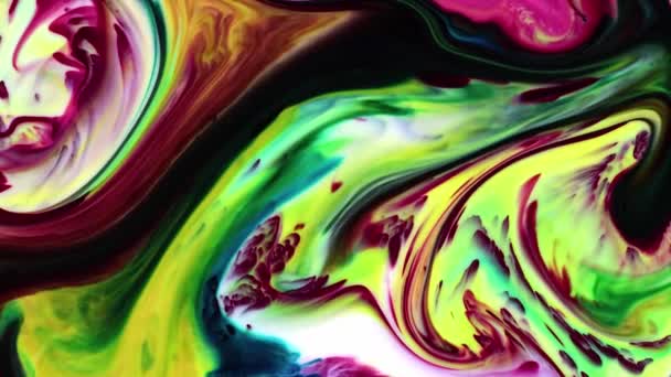 Colorful Abstract Psychedelic Liquid Fluid Light Show Ink Paint Patterns — Vídeo de Stock