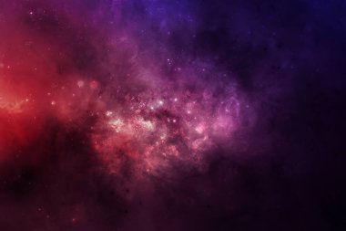 Nebula and galaxies and outer space background images. Starry sky with cosmic dust. Space star in the sky. Star clusters, Gas clouds, nebula, starfield, Glowing huge nebula with young stars. Space background. Artist rendered. pink