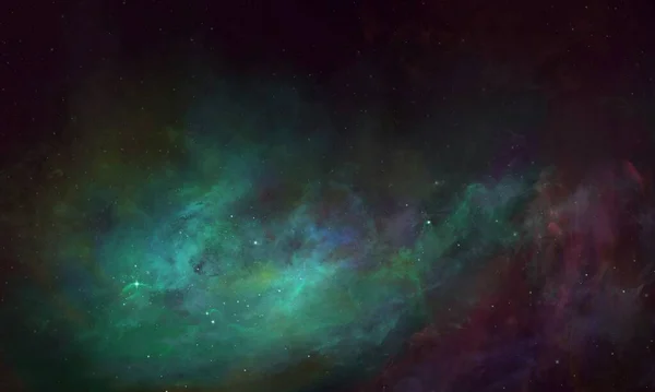 星雲や銀河や宇宙背景画像 宇宙塵の星空 空の宇宙の星 ガス雲 星フィールド 若い星で巨大な星雲を成長させます 宇宙背景 アーティストレンダリング — ストック写真