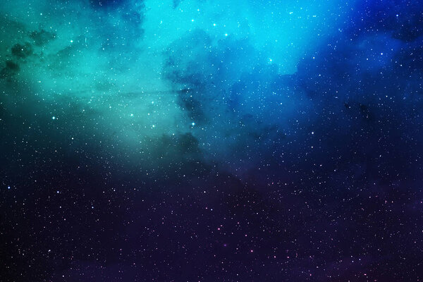Nebula and galaxies and outer space background images. Starry sky with cosmic dust. Space star in the sky. Star clusters, Gas clouds, nebula, starfield, Glowing huge nebula with young stars. Space background. Artist rendered. blue