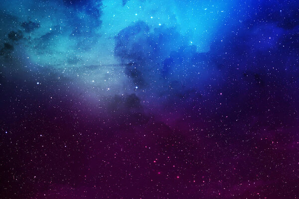 Starry sky with cosmic dust. Space star in the sky. Star clusters, Gas clouds, nebula, starfield, Glowing huge nebula with young stars. Space background. Artist rendered.