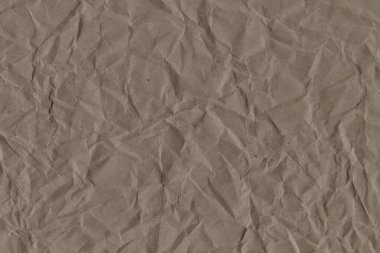 Ağır buruşmuş sert kağıt dokusu. Buruşmuş Grunge Vintage eski kağıt dokusu. Kahverengi kağıt karton desenli arka plan. Karton kutu dokusu arkaplanı.