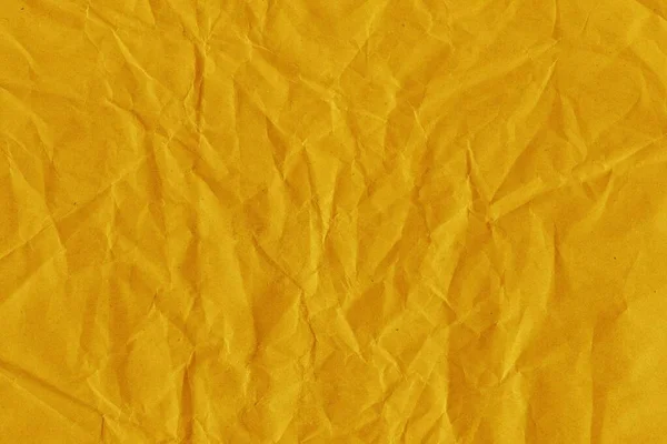 Yellow Creased Paper Texture Background Crumpled Grunge Vintage Old Paper — Fotografia de Stock