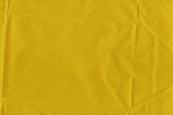 Yellow Creased Paper Texture Background Crumpled Grunge Vintage Old Paper — Foto Stock