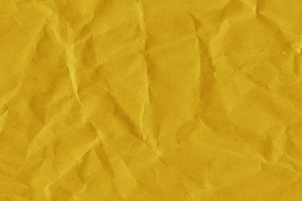 Sarı Buruşmuş Kağıt Doku Arka Planı Buruşmuş Grunge Vintage Kağıt — Stok fotoğraf
