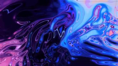Renkli soyut psikedelik sıvı sıvı ışık gösterisi, su ve yağda mürekkep boya desenleri. Su yüzeyi akış arkaplanı, sıvı metaller kimyasal yağ materyalleri, parlak ipek saten doku arka plan.