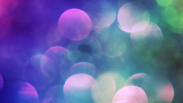 Abstract Motion Blue Defocused Blur Bokeh Light Shimmering Blurry Soft — Video Stock