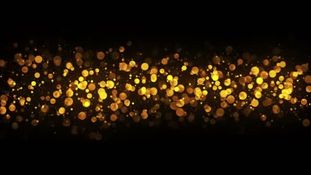 Золотая Пыль Видео Роскошные Золотые Частицы Награды Фоновое Видео Свет — стоковое видео