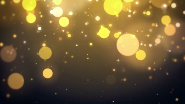 Χρυσοκάστανο Αφυδατωμένο Θολό Φως Αφηρημένη Κίνηση Φόντο Λάμπει Σωματίδια Χρυσού — Αρχείο Βίντεο
