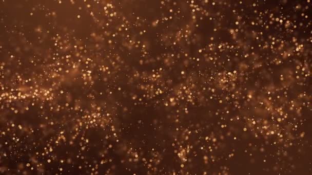 Golden Dust Bokeh Particle Video Luxurious Gold Particles Awards Background — Stock Video