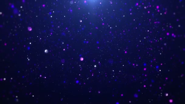 Abstrait Mouvement Bleu Déconcentré Flou Bokeh Lumière Lumière Nuit Floue — Video