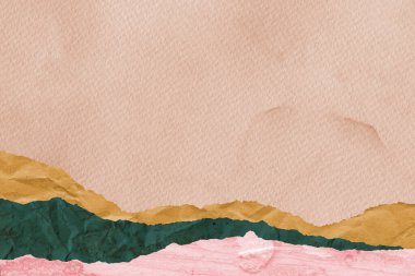 Kağıt kesiği arka plan. Eski grunge yırtılmış vintage kolaj posterleri. Eski grunge yırtılmış vintage kolaj posterleri buruşmuş kağıt yüzey dokusu arka plan pankartı.