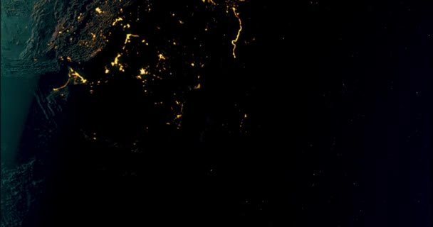 Uzaydan Gelen Dünya Gezegeni Yörünge Uydusundan Dünya Nın Güzel Görüntüsü — Stok video