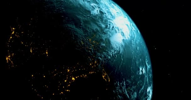 Darstellung Des Planeten Erde Nachthimmel Elemente Dieses Bildes Von Der — Stockvideo