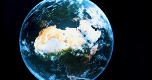 Πλανήτης Από Διάστημα Όμορφη Θέα Της Γης Από Δορυφόρο Τροχιάς — Αρχείο Βίντεο