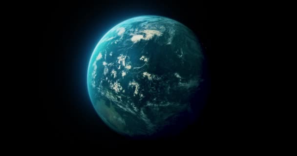 Πλανήτης Από Διάστημα Όμορφη Θέα Της Γης Από Δορυφόρο Τροχιάς — Αρχείο Βίντεο