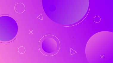 flat 2d geometrical shape motion graphics pattern background. illustration background. Bright colored retro style flat in-organic shape dynamic motion graphics background for videos, title and text animation.