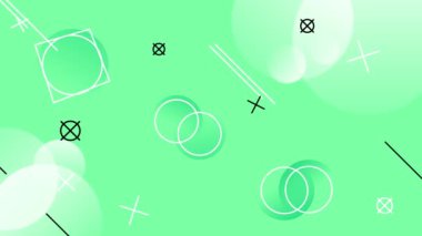 flat 2d geometrical shape motion graphics pattern background. illustration background. Bright colored retro style flat in-organic shape dynamic motion graphics background for videos, title and text animation.