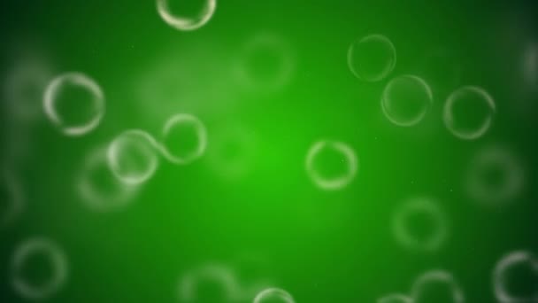 Абстрактний Зелений Бульбашковий Світлий Фон Боке Елегантні Деталізовані Чудові Боке — стокове відео
