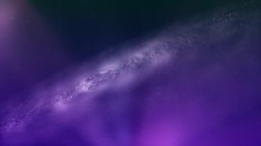 Purple color Delightful soft light bokeh and particles visuals with shallow depth of field. Abstract background with animation of flying and flickering particles as bokeh of light.