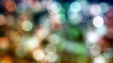 White color Delightful soft light bokeh and particles visuals with shallow depth of field. Abstract background with animation of flying and flickering particles as bokeh of light.