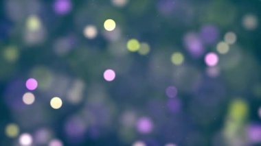 purple  color Delightful soft light bokeh and particles visuals with shallow depth of field. Abstract background with animation of flying and flickering particles as bokeh of light.