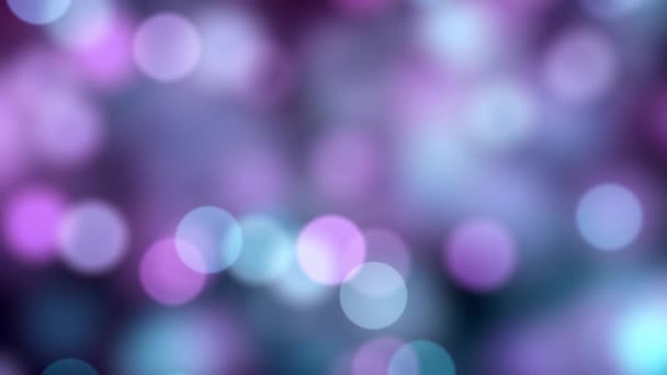 Purple Color Delightful Soft Light Bokeh Particles Visuals Shallow Depth — ストック動画