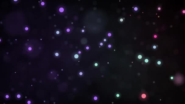Purple Color Delightful Soft Light Bokeh Particles Visuals Shallow Depth — Stok video
