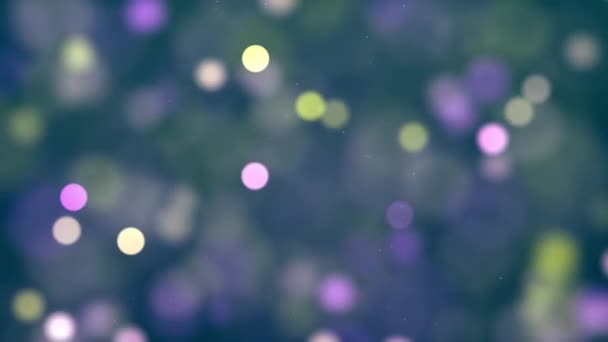 Color Púrpura Delicioso Bokeh Luz Suave Partículas Visuales Con Poca — Vídeos de Stock