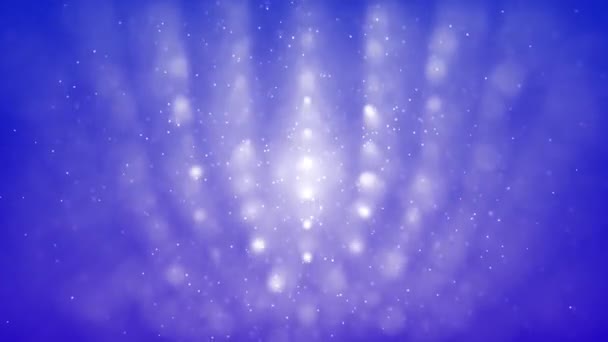 Blue Color Delightful Soft Light Bokeh Particles Visuals Shallow Depth — ストック動画