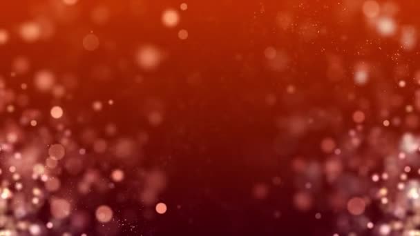 Red Color Delightful Soft Light Bokeh Particles Visuals Shallow Depth — Wideo stockowe