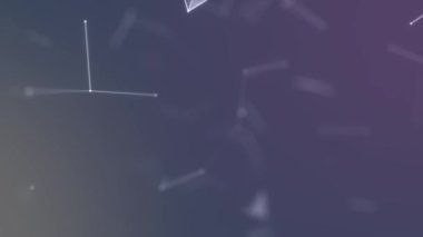 Soyut Plexus arkaplan animasyonu. Üç boyutlu soyut pleksus şekilleri. Bağlantı ve web konsepti. Dijital, iletişim ve noktalı teknoloji geçmişi. Döngü dizisi.
