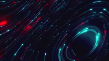 Soyut uzun kuyruk lambası çizgileri geometrik arka plan. Mavi fütüristik akıntı. Dijital veri akışı. Yaratıcı soyut arka plan. Enerji ışınları ve ışıkla dinamik desen. Doku konseptini aktar. Kırmızı ve gökyüzü mavi renkli ışık teknolojisi arkaplanı.