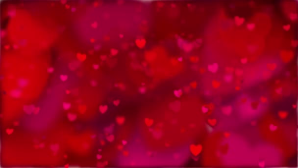 Красный Цвет Восхитительный Мягкий Свет Боке Частицы Визуальные Эффекты Неглубокой — стоковое видео