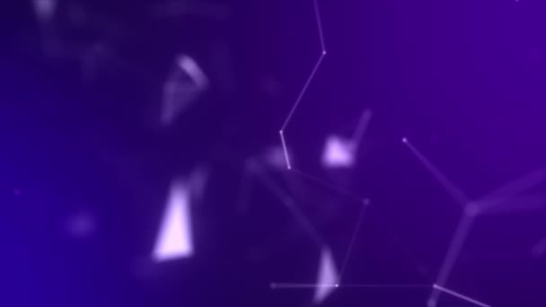 Abstract Plexus Background Animation Rendered Abstract Plexus Shapes Connection Web — Stockvideo