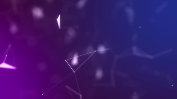 Abstract Plexus Background Animation Rendered Abstract Plexus Shapes Connection Web — Vídeo de Stock