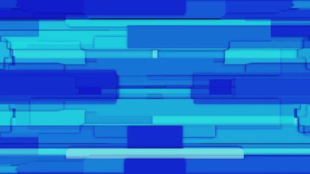 Blue Color Randomly Moving Strips Flat Background Animation Abstract Geometrical — Vídeo de Stock