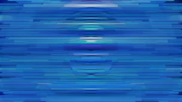 Синий Цвет Неожиданно Движется Полосами Плоской Фоновой Анимации Абстрактная Геометрическая — стоковое видео