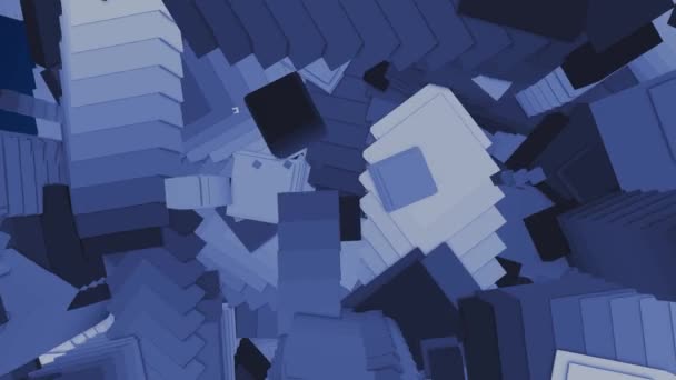 Blauwe Groene Kleur Willekeurig Bewegende Strips Platte Achtergrond Animatie Abstract — Stockvideo