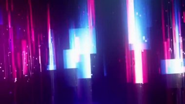 Neon rengi siber uzay punk vj yayın konser arka planı. Canlı parlak neon mavi, menekşe ve pembe VJ konser, ödül, partiler, kutlamalar için yayın arka planı .