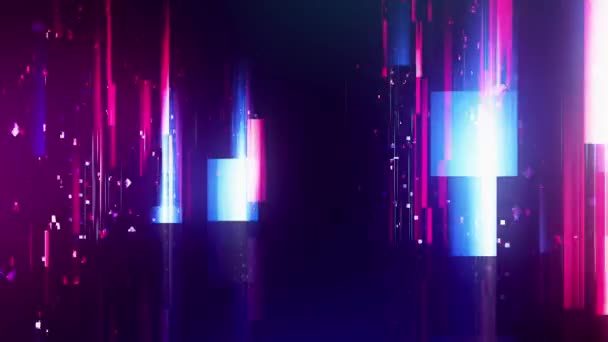 Neon Color Cyber Space Cyber Punk Broadcasting Concert Background Vibrant — Stock Video